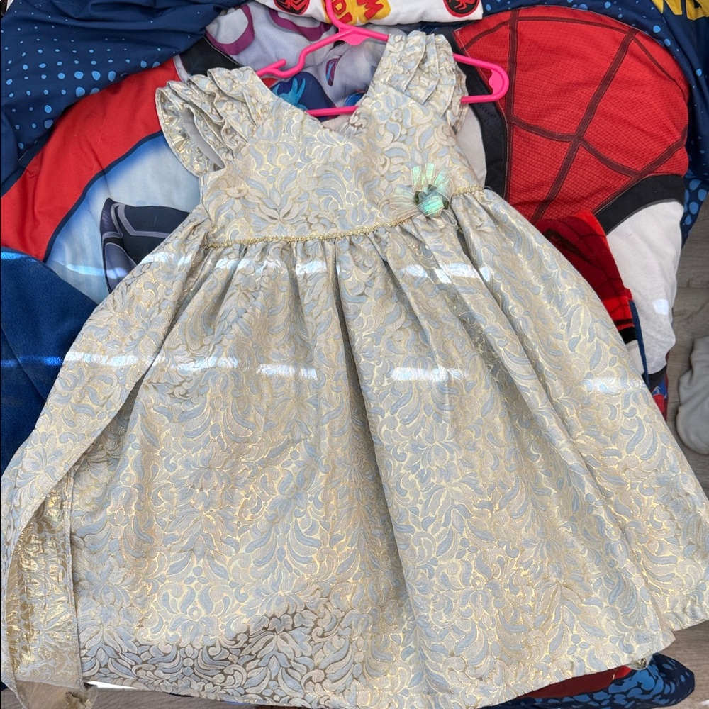 Mazik Gold and Silver Patterned Dress